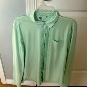 VRST Men’s Long-Sleeve Medium Lime Green Button-down. Not used, very lightweight